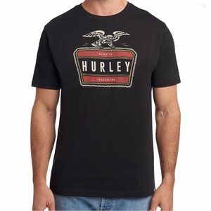 Hurley Graphic Tee XL Black NWT Eagle Crest